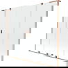 Mexen Velar L Duo Badewannenabtrennung 2-flügelig verschiebbar 200 x 150 cm, transparent, gebürstetes Kupfer - 896-200-003-02-65