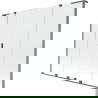 Mexen Velar L Duo Duschwand, 2-flügelig, verschiebbar 200 x 150 cm, transparent, gebürstetes Gun Gray - 896-200-003-02-66