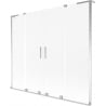 Mexen Velar L Duo parawan nawannowy 2-skrzydłowy rozsuwany 200 x 150 cm, szron, chrom - 896-200-003-32-01