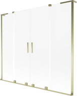 Mexen Velar L Duo parawan nawannowy 2-skrzydłowy rozsuwany 200 x 150 cm, szron, złoty - 896-200-003-32-50