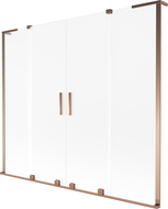 Mexen Velar L Duo Buedemwannengard net abgedeckt, 2-flilleg rutscheg, 200 x 150 cm, gefrost, rosa Gold - 896-200-003-32-60