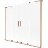 Mexen Velar L Duo vannitoa lükanduks, 2-leheline, 200 x 150 cm, mattklaas, harjatud vask - 896-200-003-32-65