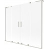 Mexen Velar L Duo badwand 2-delige schuifbare 200 x 150 cm, ijs, geborsteld nikkel - 896-200-003-32-97