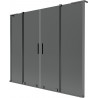 Mexen Velar L Kaheosaline dušipaneel, kahe tiiva ja libistatav, 170 x 150 cm, grafiit, gunmetal - 896-170-003-42-95