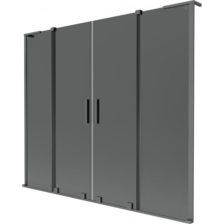 Mexen Velar L Duo shower screen 2-panel sliding 200 x 150 cm, graphite, gun metal - 896-200-003-42-95