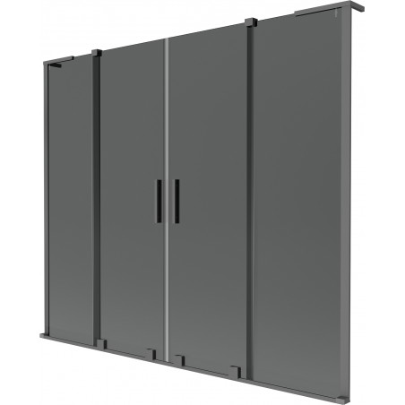 Mexen Velar L Duo tuš paravan s 2-klizna krila 200 x 150 cm, grafit, gun metal - 896-200-003-42-95