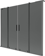 Mexen Velar L Duo parawan nawannowy 2-skrzydłowy rozsuwany 200 x 150 cm, grafit, gun metal - 896-200-003-42-95