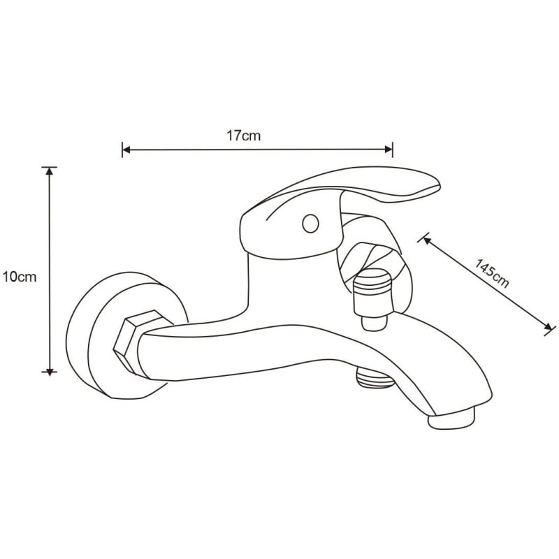 Mexen Fabia R72 bathtub faucet with shower set, chrome - 74653R72-00