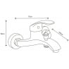 Mexen Fabia R72 bathtub faucet with shower set, chrome - 74653R72-00