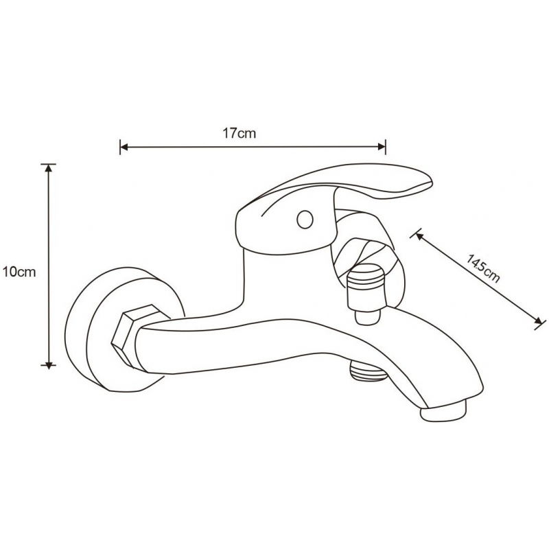 Mexen Fabia R72 grifo de bañera con conjunto de ducha, negro - 74653R72-70