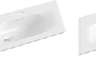 Mexen Vela lavabo encastré dans le plan 46 x 46,5 cm, blanc brillant - 25234500