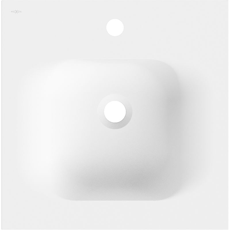 Mexen Vela lavabo encastré dans le plan 46 x 46,5 cm, blanc mat - 25234501