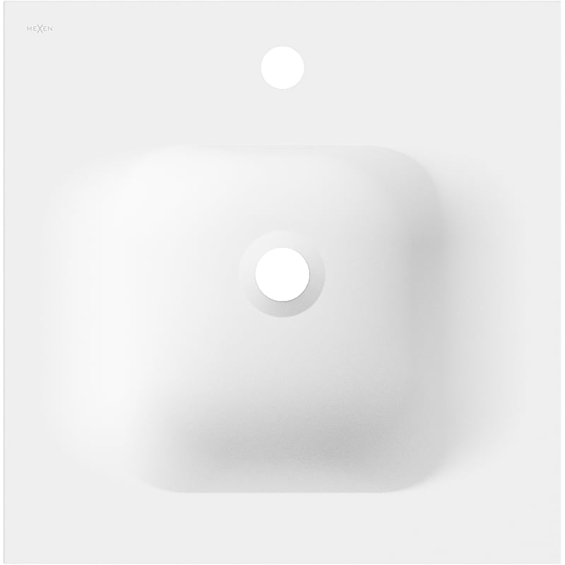 Mexen Vela lavatório embutido no tampos 46 x 46,5 cm, branco mate - 25234501