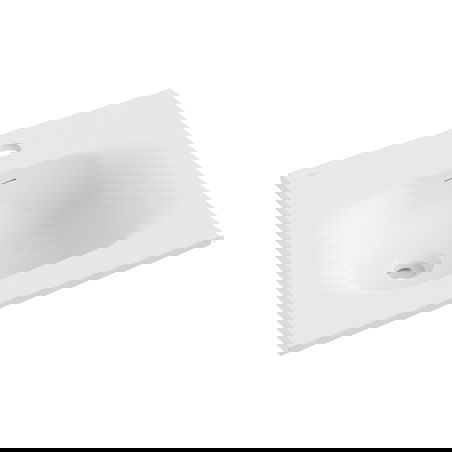 Mexen Vela lavabo empotrado en encimera 46 x 46,5 cm, blanco mate - 25234501