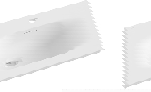 Mexen Vela lavabo encastré dans le plan 46 x 46,5 cm, blanc mat - 25234501