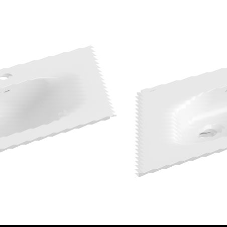 Mexen Vela lavabo encastrado en encimera 51 x 46,5 cm, blanco brillo - 25235000