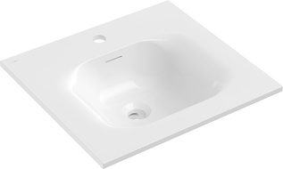 Mexen Vela lavabo encastrado en encimera 51 x 46,5 cm, blanco brillo - 25235000
