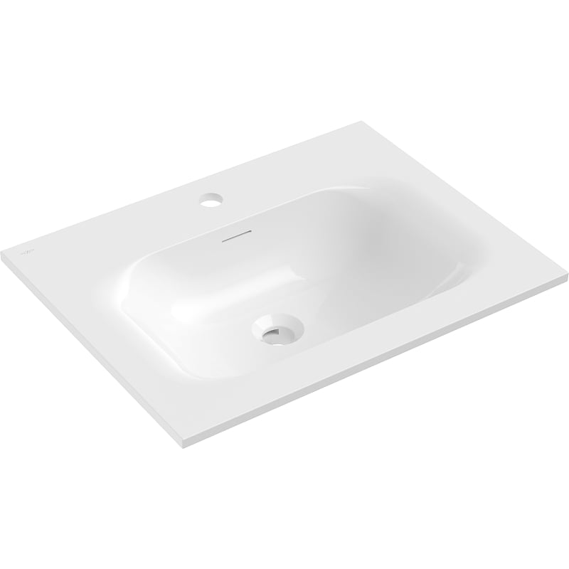 Mexen Vela tööpinna sisse paigaldatav valamu 61 x 46,5 cm, valge läige - 25236000