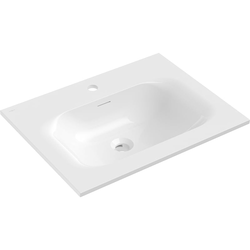 Mexen Vela umywalka wpuszczana w blat 61 x 46,5 cm, biała połysk - 25236000