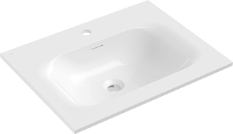 Mexen Vela lavabo encastrado en encimera 61 x 46,5 cm, blanco brillo - 25236000