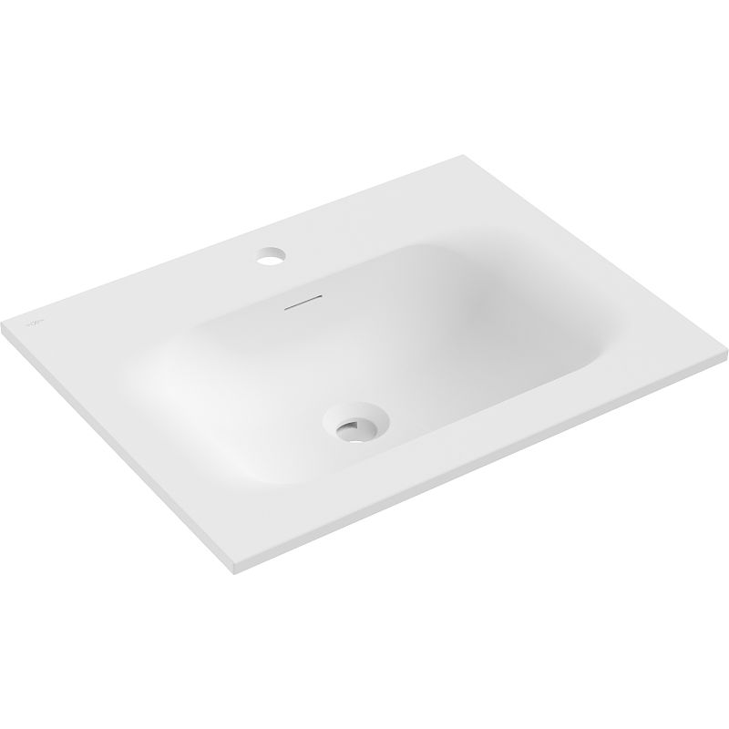 Mexen Vela lavabo empotrado en encimera 61 x 46,5 cm, blanco mate - 25236001