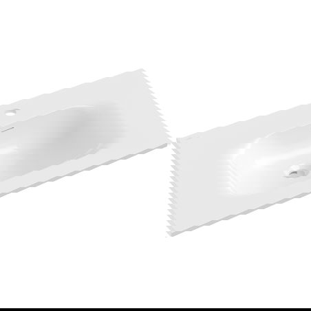 Mexen Vela Ëmwäschbecken an der Tablett installéiert 71 x 46,5 cm, wäiss Glanz - 25237000