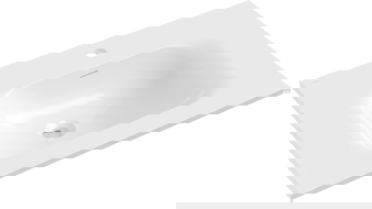 Mexen Vela pöytään upotettava pesuallas 71 x 46,5 cm, valkoinen kiilto - 25237000