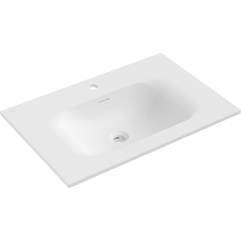 Mexen Vela lavabo incassato nel piano 71 x 46,5 cm, bianco opaco - 25237001
