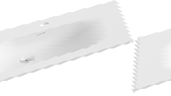 Mexen Vela lavatório embutido na bancada 71 x 46,5 cm, branco mate - 25237001