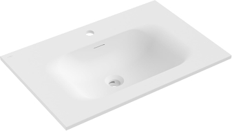 Mexen Vela umivaonik ugrađen u radnu ploču 71 x 46,5 cm, bijeli mat - 25237001