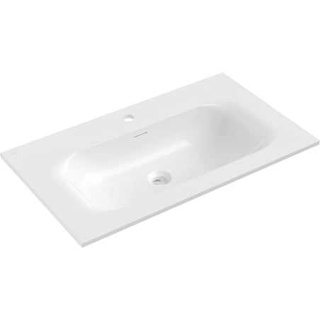 Mexen Vela Waschbecken in Arbeitsplatte eingelassen 81 x 46,5 cm, weiß glänzend - 25238000