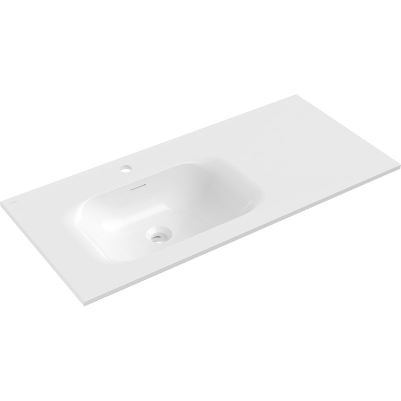 Mexen Vela Einbaubecken links 101 x 46,5 cm, weiß glänzend - 25231000L