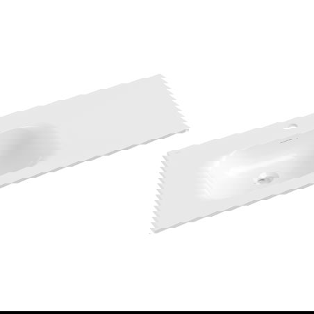 Mexen Vela ενσωματωμένος νιπτήρας αριστερά 101 x 46,5 cm, λευκός γυαλιστερός