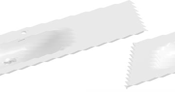 Mexen Vela Einbaubecken links 101 x 46,5 cm, weiß glänzend - 25231000L
