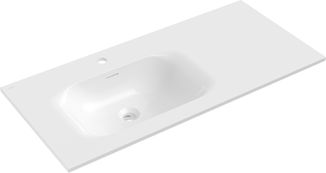 Mexen Vela integreeritav kraanikauss vasakul 101 x 46,5 cm, valge läige - 25231000L