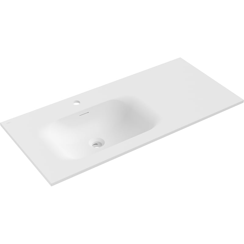 Mexen Vela lavatório embutido à esquerda 101 x 46,5 cm, branco mate - 25231001L