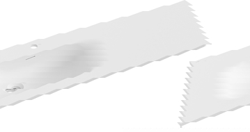 Mexen Vela lavabo empotrado en encimera izquierda 101 x 46,5 cm, blanco mate - 25231001L