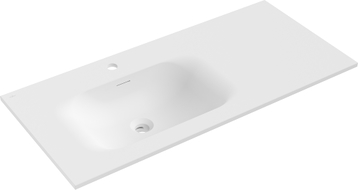 Mexen Vela tööpinda süvistatav valamu vasakul 101 x 46,5 cm, valge matt - 25231001L