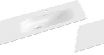 Mexen Vela Waschbecken Einbau rechts 101 x 46,5 cm, weiß glänzend - 25231000P