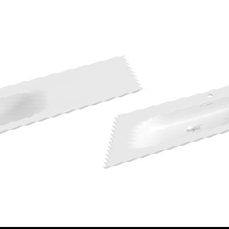 Mexen Vela countertop inset sink left 121 x 46.5 cm, glossy white - 25231200L