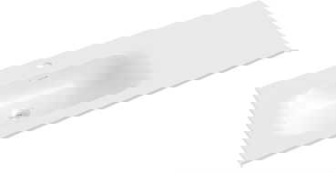 Mexen Vela Waschbecken zur linken Arbeitsplatte eingelassen 121 x 46,5 cm, weißer Glanz - 25231200L