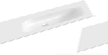 Mexen Vela vgradni umivalnik desni 121 x 46,5 cm, bel sijaj - 25231200P