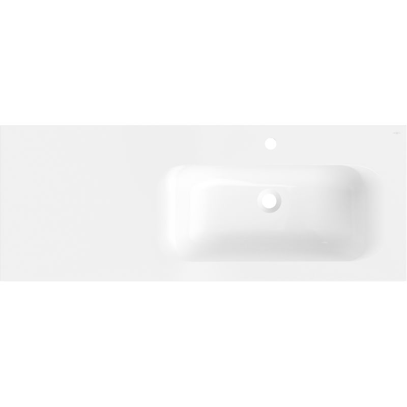 Mexen Vela lavabo encastré droit 121 x 46,5 cm, blanc brillant - 25231200P