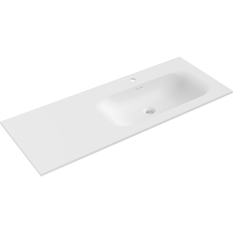 Mexen Vela Lavatório embutido no tampo direito 121 x 46,5 cm, branco mate - 25231201P