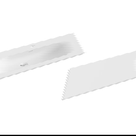 Mexen Vela Lavatório embutido no tampo direito 121 x 46,5 cm, branco mate - 25231201P