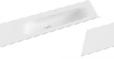 Mexen Vela Einbauwaschbecken rechts 121 x 46,5 cm, weiß matt - 25231201P