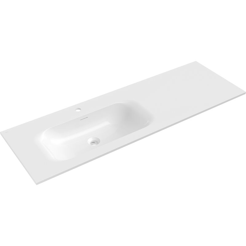 Mexen Vela Waschbecken zum Einlassen in die Arbeitsplatte links 141 x 46,5 cm, weiß glänzend - 25231400L