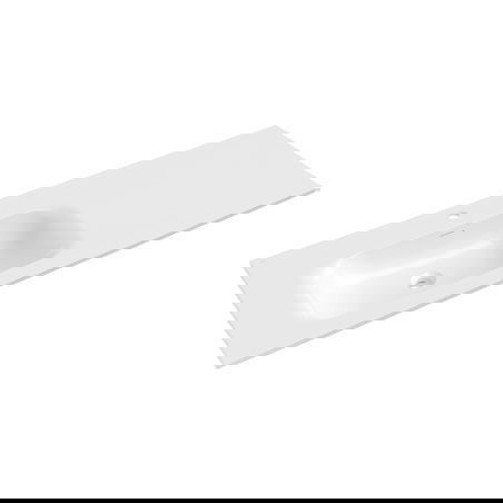 Mexen Vela Waschbecken zum Einlassen in die Arbeitsplatte links 141 x 46,5 cm, weiß glänzend - 25231400L