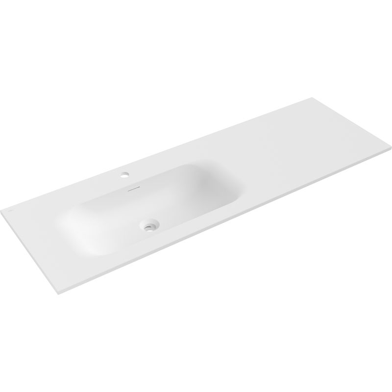 Mexen Vela lavabo encastré gauche 141 x 46,5 cm, blanc mat - 25231401L