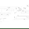 Mexen Vela inbouw wastafel rechts 141 x 46,5 cm, wit glans - 25231400P